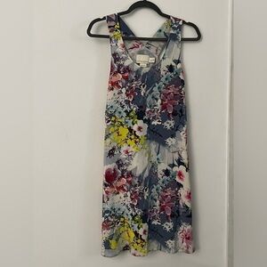 Cynthia Rowley 100% Silk Floral Racer Back dress. Lose fit. Worn once. Like New.